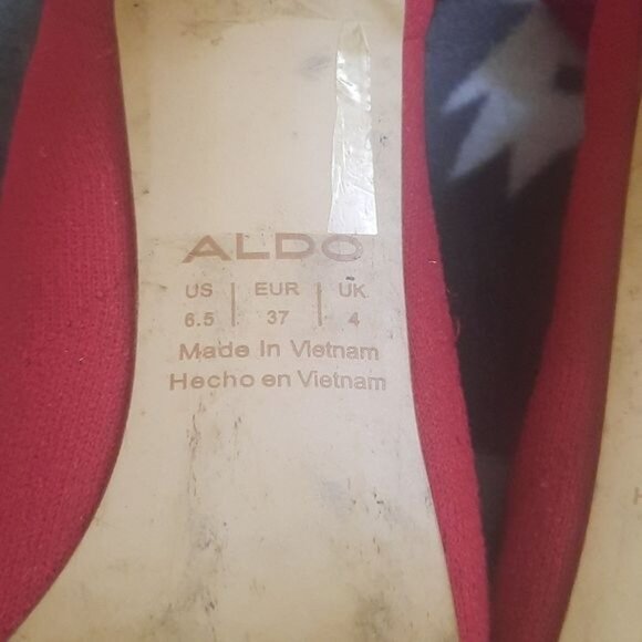 Aldo Red Pull On Sock 4 Inch Heel Booties Size 6.5 - Picture 6 of 9